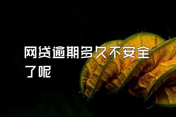 网贷逾期多久不安全了呢