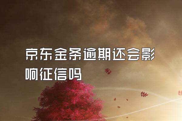 京东金条逾期还会影响征信吗