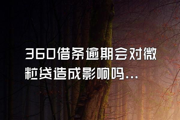 360借条逾期会对微粒贷造成影响吗安全吗