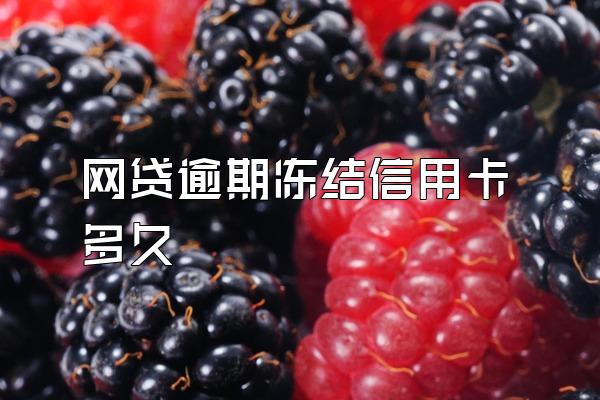 网贷逾期冻结信用卡多久