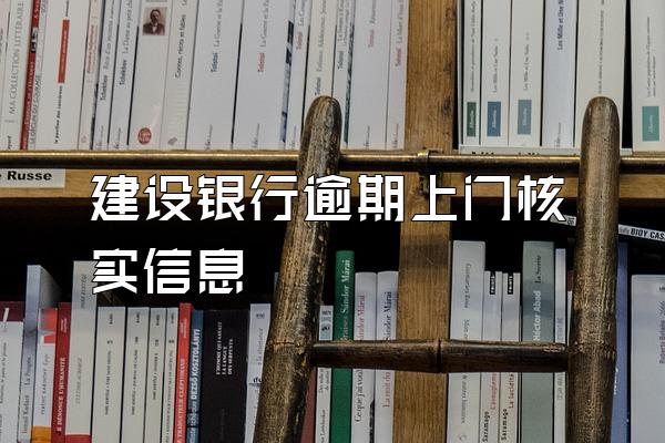 建设银行逾期上门核实信息