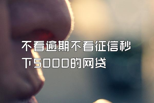 不看逾期不看征信秒下5000的网贷