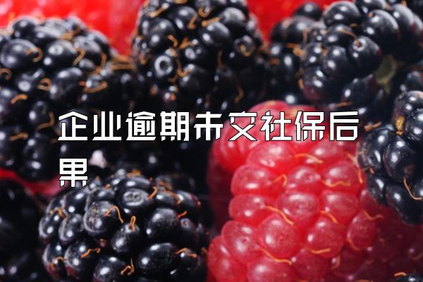 企业逾期未交社保后果