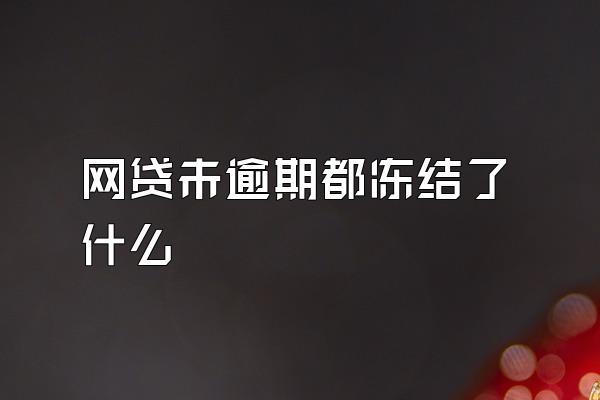 网贷未逾期都冻结了什么