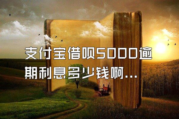 支付宝借呗5000逾期利息多少钱啊怎么算