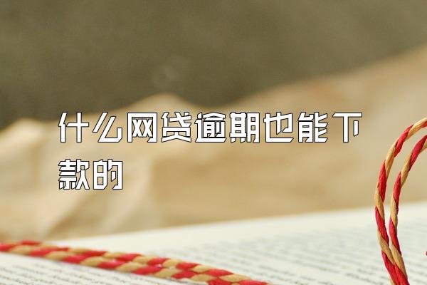 什么网贷逾期也能下款的