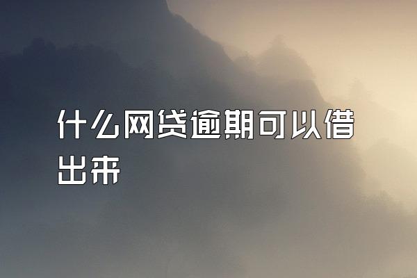 什么网贷逾期可以借出来