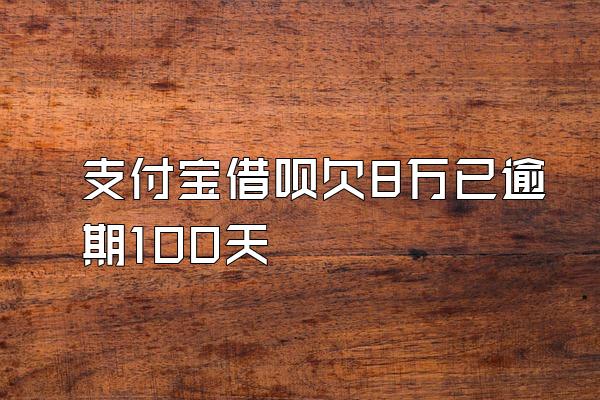 支付宝借呗欠8万已逾期100天