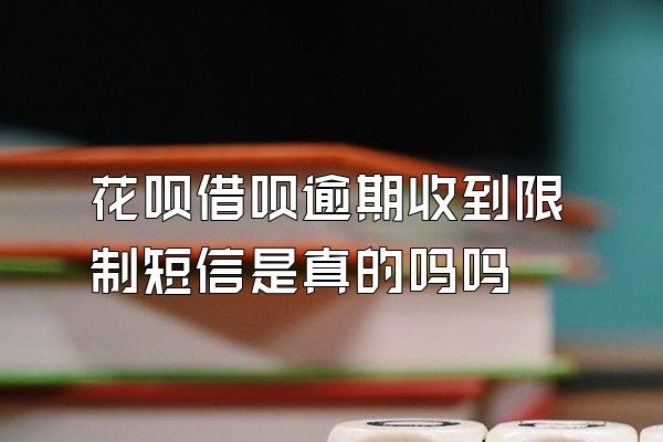 花呗借呗逾期收到限制短信是真的吗吗