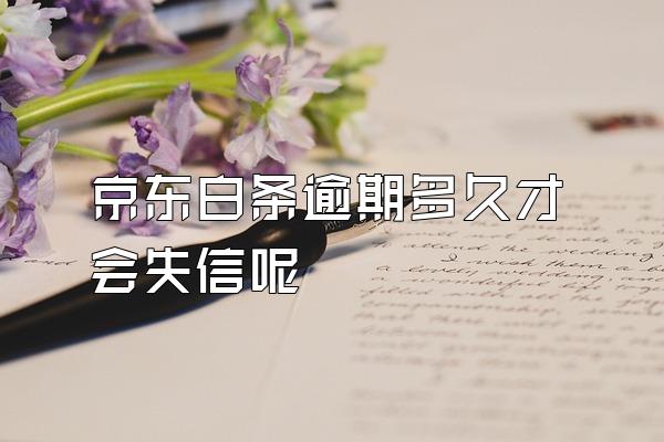 京东白条逾期多久才会失信呢