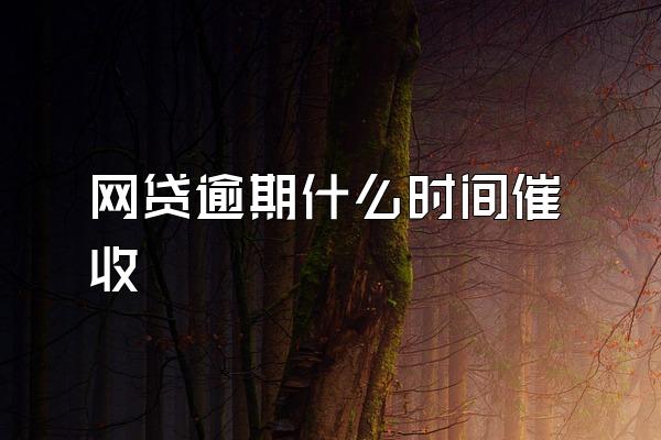 网贷逾期什么时间催收