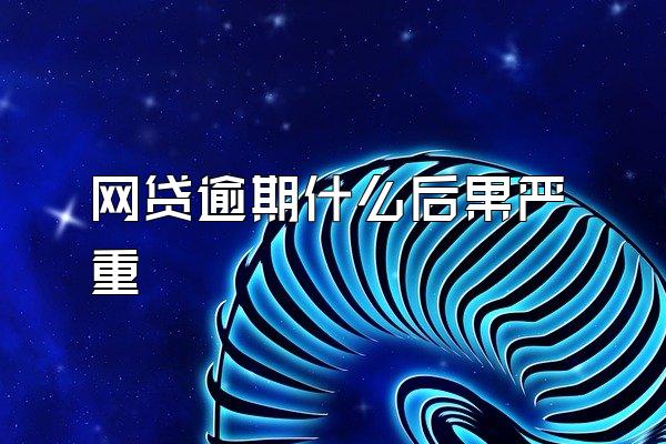 网贷逾期什么后果严重