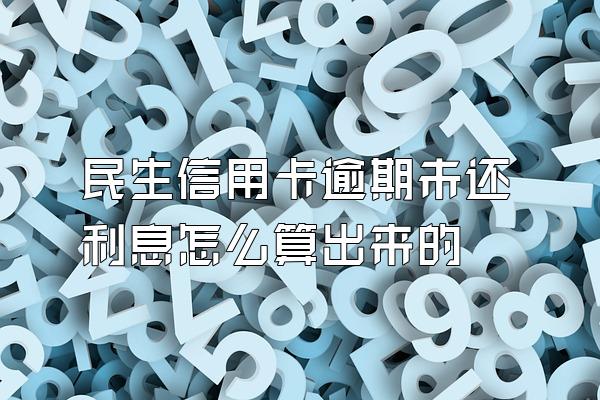 民生信用卡逾期未还利息怎么算出来的