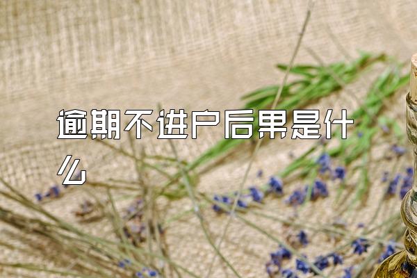 逾期不进户后果是什么