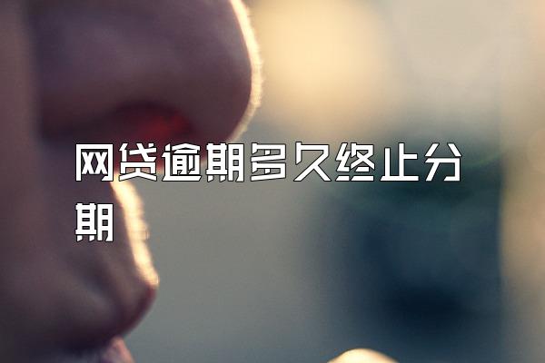 网贷逾期多久终止分期