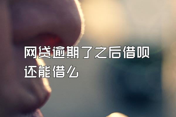 网贷逾期了之后借呗还能借么