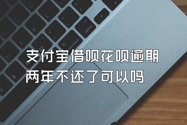 支付宝借呗花呗逾期两年不还了可以吗