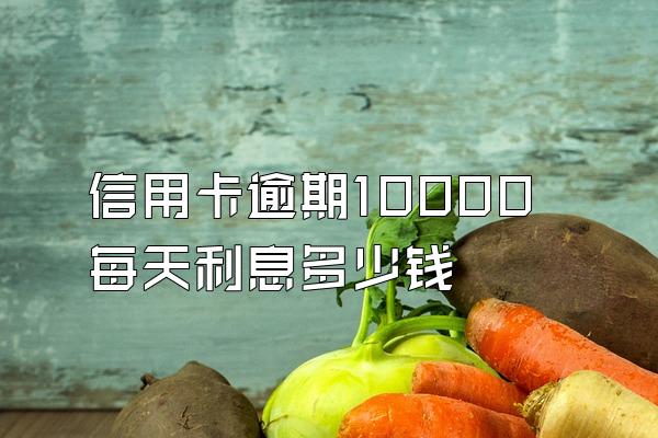 信用卡逾期10000每天利息多少钱