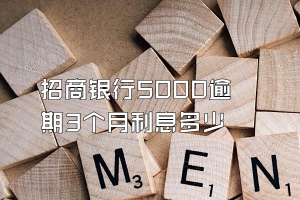 招商银行5000逾期3个月利息多少