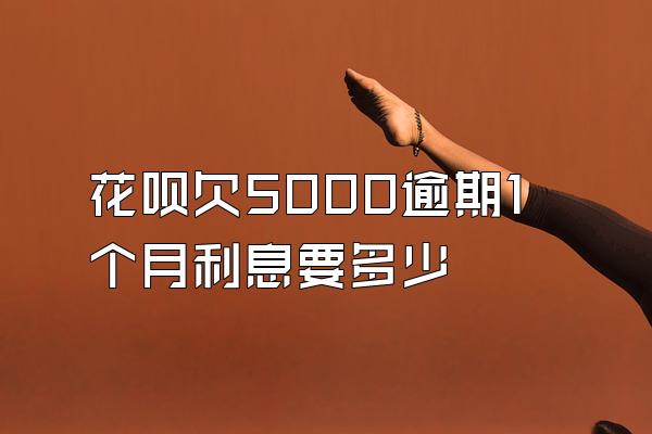 花呗欠5000逾期1个月利息要多少