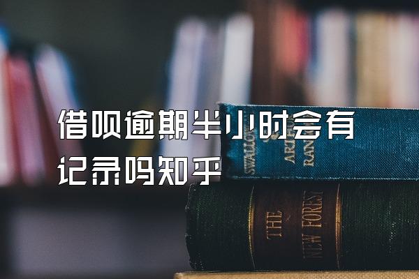 借呗逾期半小时会有记录吗知乎