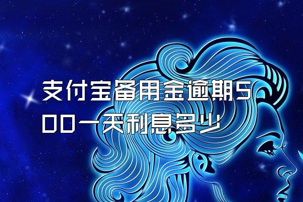 支付宝备用金逾期500一天利息多少