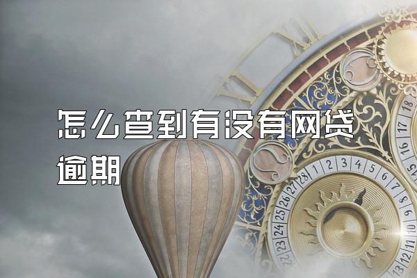 怎么查到有没有网贷逾期