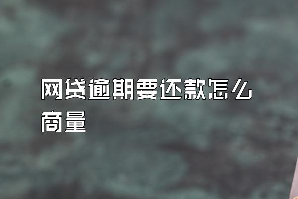 网贷逾期要还款怎么商量