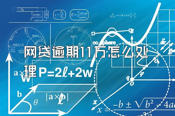 网贷逾期11万怎么处理