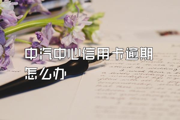 中汽中心信用卡逾期怎么办