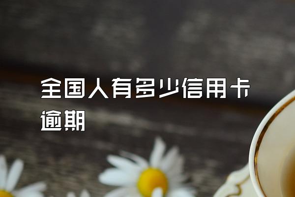 全国人有多少信用卡逾期