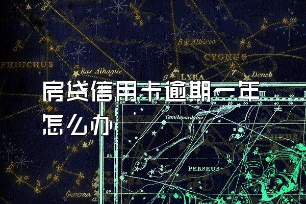 房贷信用卡逾期一年怎么办