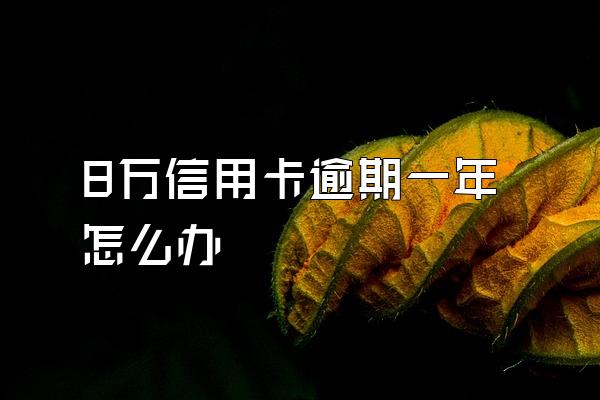 8万信用卡逾期一年怎么办