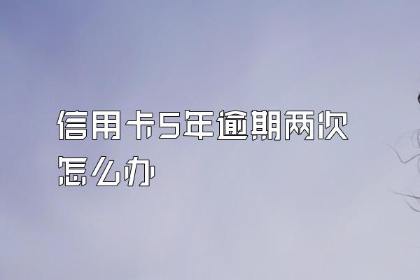 信用卡5年逾期两次怎么办