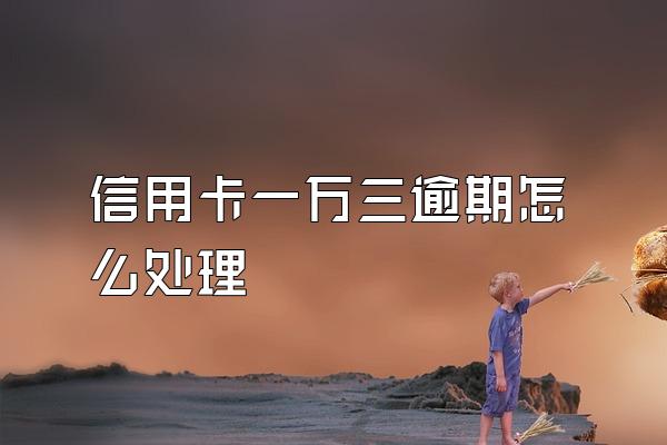 信用卡一万三逾期怎么处理