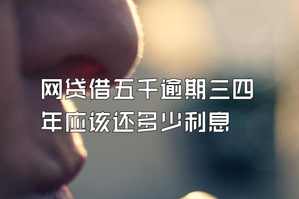 网贷借五千逾期三四年应该还多少利息