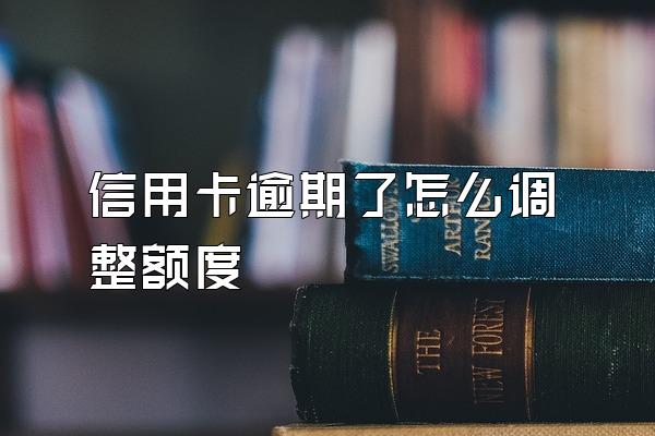 信用卡逾期了怎么调整额度