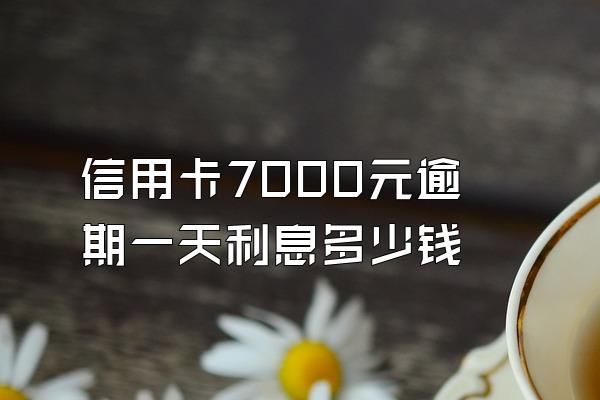 信用卡7000元逾期一天利息多少钱