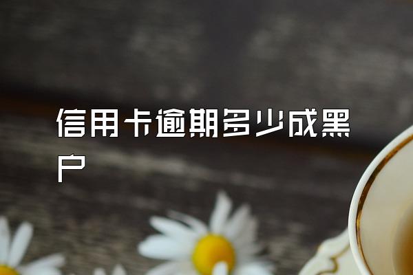 信用卡逾期多少成黑户