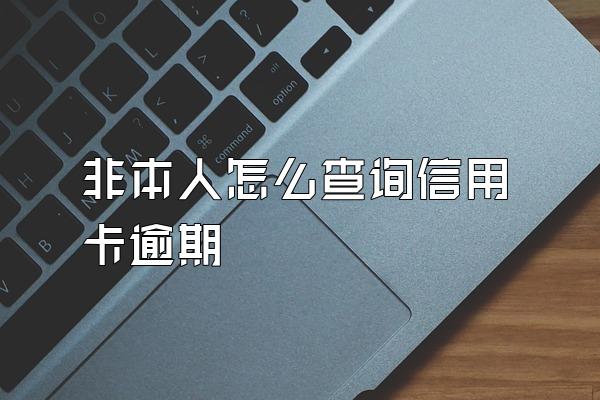 非本人怎么查询信用卡逾期