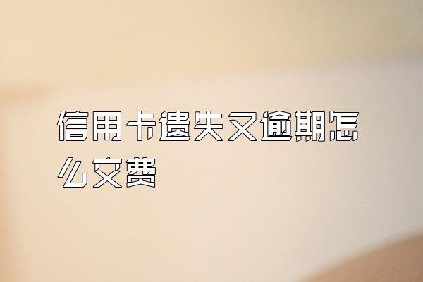 信用卡遗失又逾期怎么交费