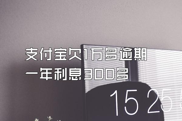 支付宝欠1万多逾期一年利息300多