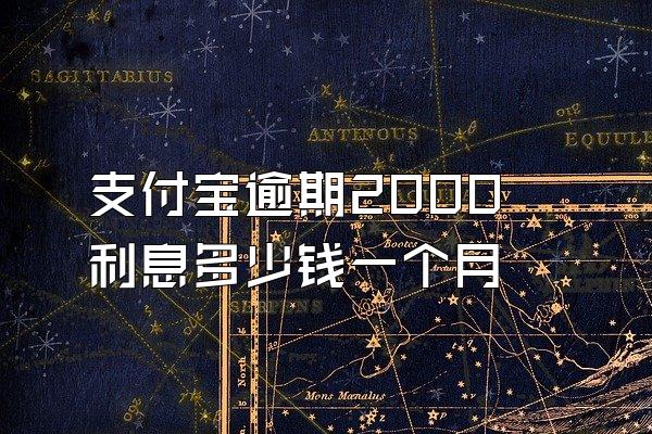 支付宝逾期2000利息多少钱一个月