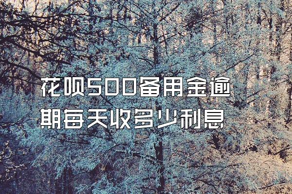 花呗500备用金逾期每天收多少利息