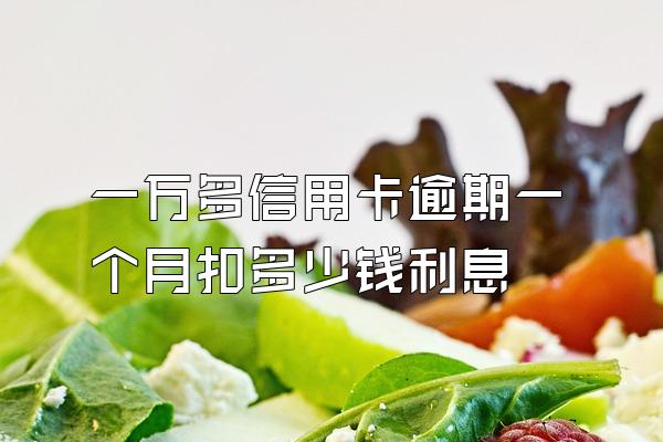 一万多信用卡逾期一个月扣多少钱利息