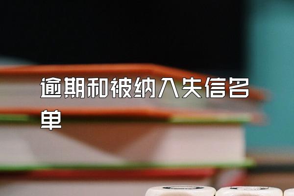 逾期和被纳入失信名单