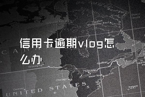 信用卡逾期vlog怎么办