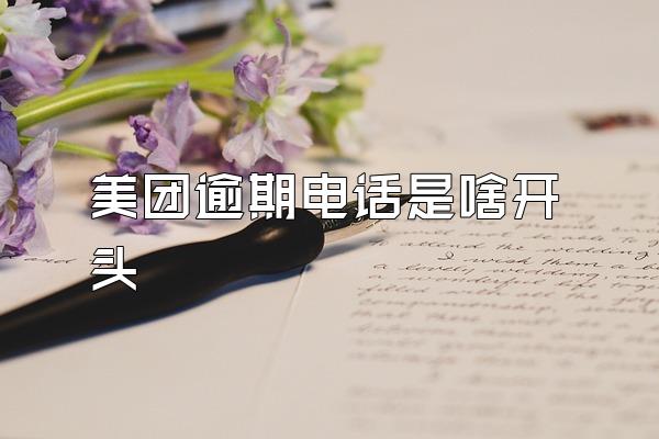 美团逾期电话是啥开头