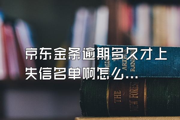 京东金条逾期多久才上失信名单啊怎么查