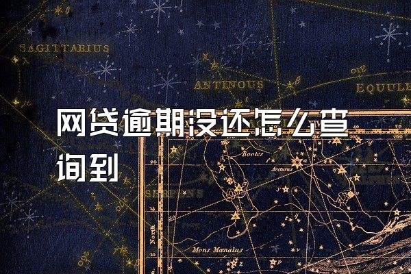 网贷逾期没还怎么查询到